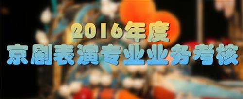 操老屄屄视频国家京剧院2016年度京剧表演专业业务考...